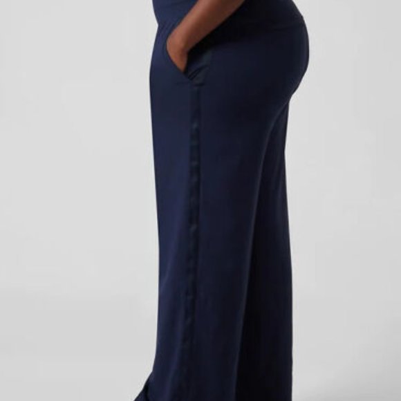 Athleta 2021 Nolita Wide Leg Pants Navy Blue Women's Plus Size 24 H13676 - Picture 5 of 13
